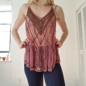 Urban Outfitters Beaded Party Top
